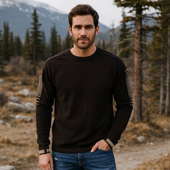 Smartwool Men’s Merino Wool Sweater Crewneck Espresso Brown - Picture 1 of 8